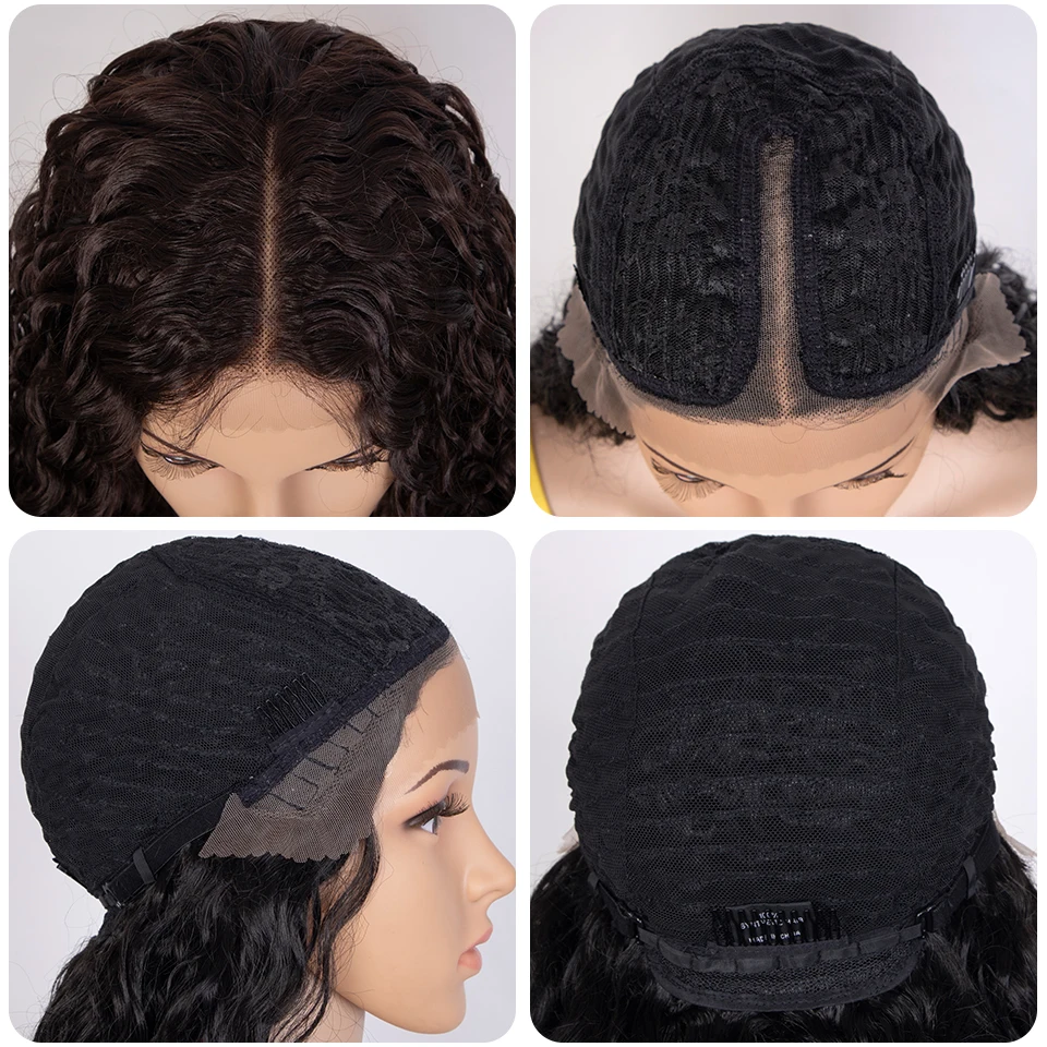 Edle synthetische Lace-Front-Perücke, 30 Zoll lange, lockige Haarperücke, Lace-Front-Afro-Perücke mit krausen Locken für Damen, Lace-Front-Perücke – Detail 15