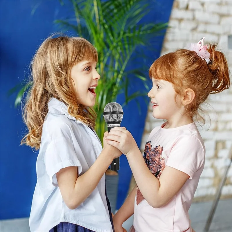 音楽誕生日コスチュームプレイマイク小道具、プラスチックごっこ遊び小道具2個用