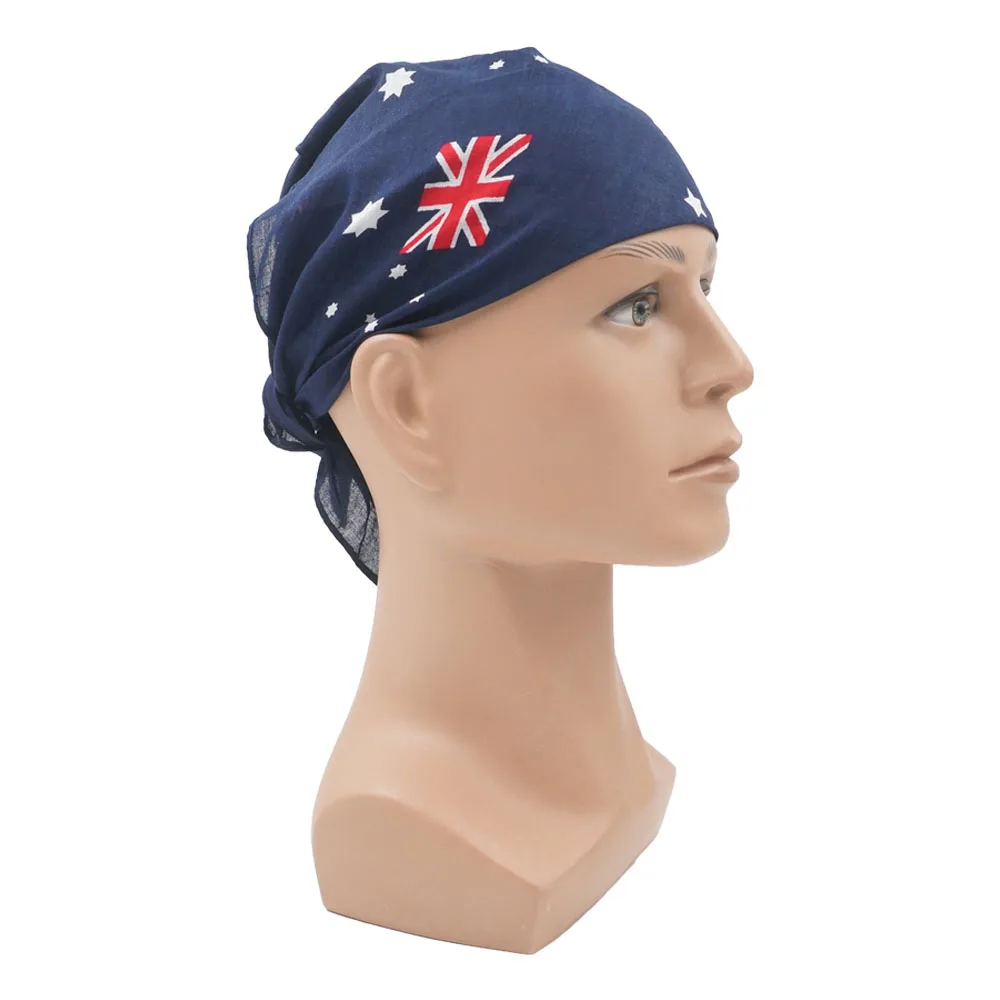 Bandana con bandera de Australia para hombre y mujer, Bandana de algodón 100%, para correr, ciclismo, pañuelo con bandera australiana, Bandana de Hip Hop