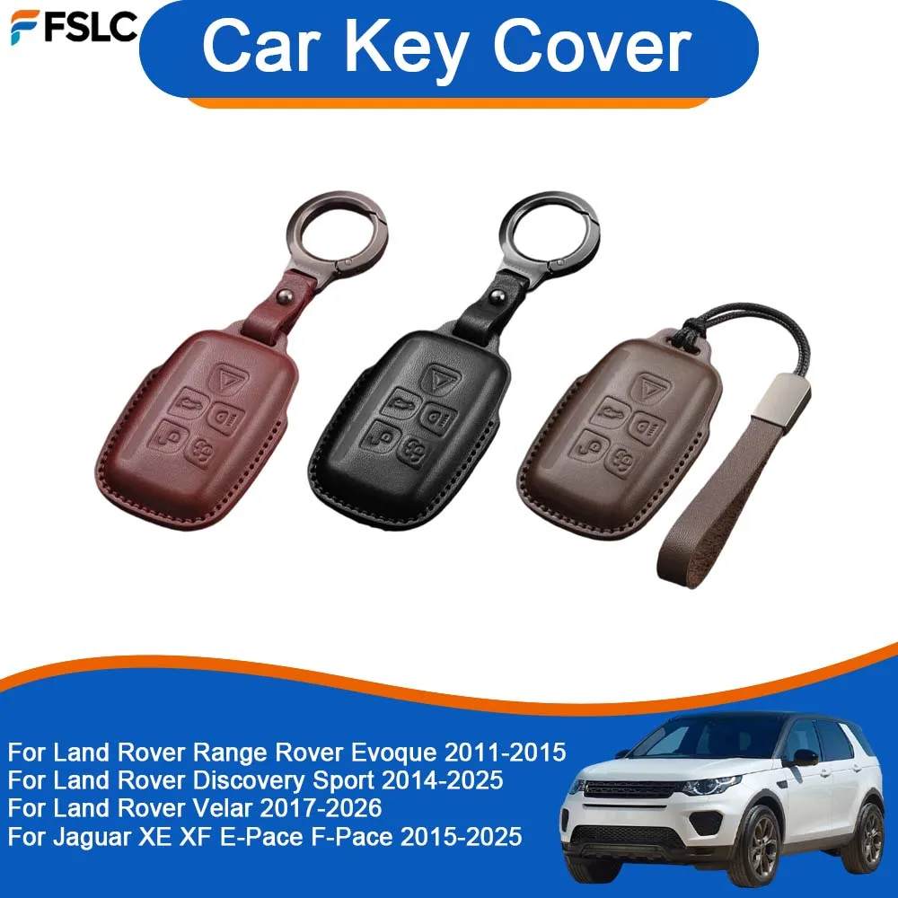 

Protective Case Car Key Cover For Land Rover Range Rover Evoque Discovery Sport Velar For Jaguar XE XF E-Pace F-Pace 2011-2026