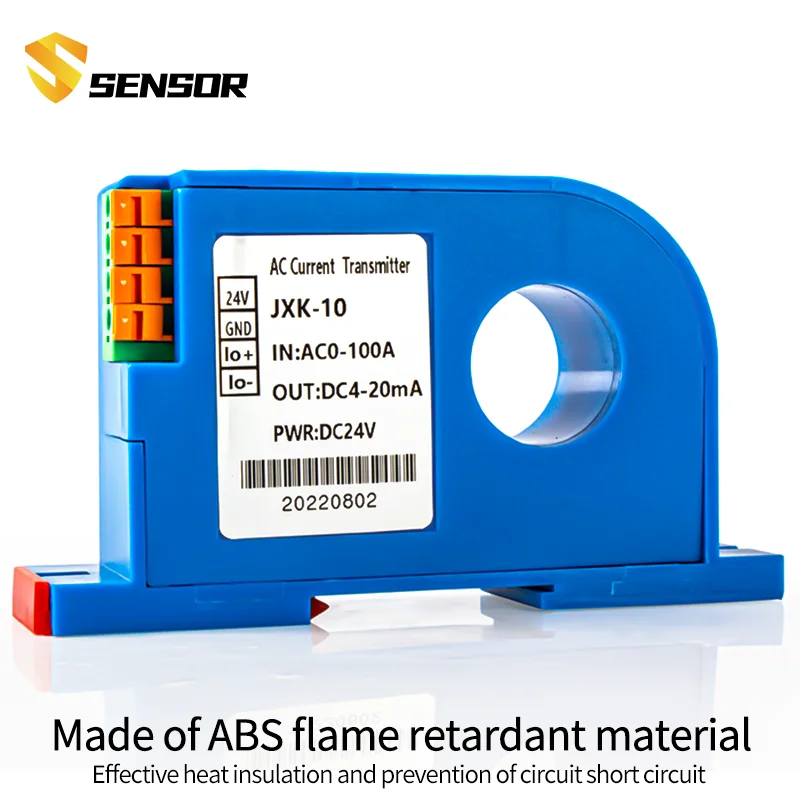 Transmissor atual da C.C. da C.A., transdutor do sensor, 0-600A, 4-20ma, 0-10V, RS485, 22mm