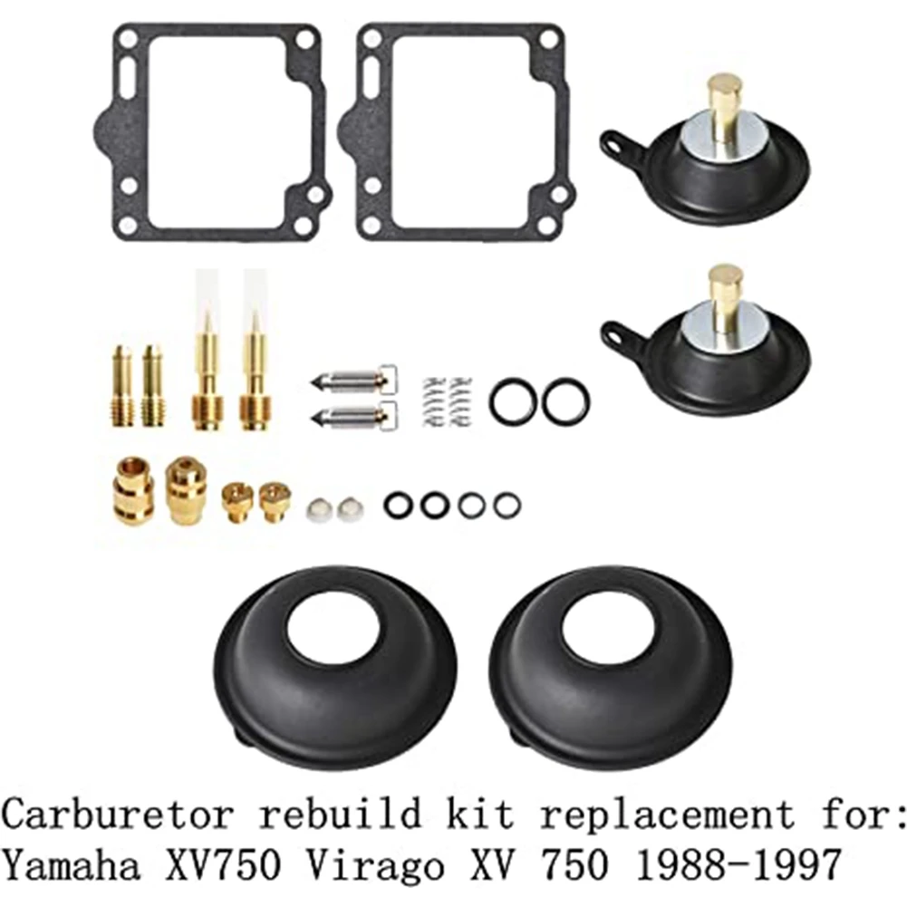 Kit pasang ulang vakum diafragma karburator pengganti untuk Yamaha Virago XV 750 1988-1997