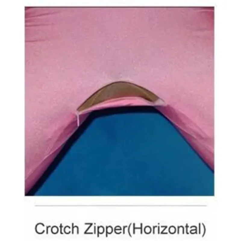 Benutzerdefinierte Optionen für abnehmbare Kapuze mit offenen Augen und Reißverschluss im Schritt