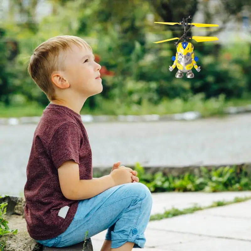 Dron Robot RC de inducción infrarroja, juguete LED, bola voladora, Spinner que brilla, Mini diversión de Robot volador de inducción para niños y niñas