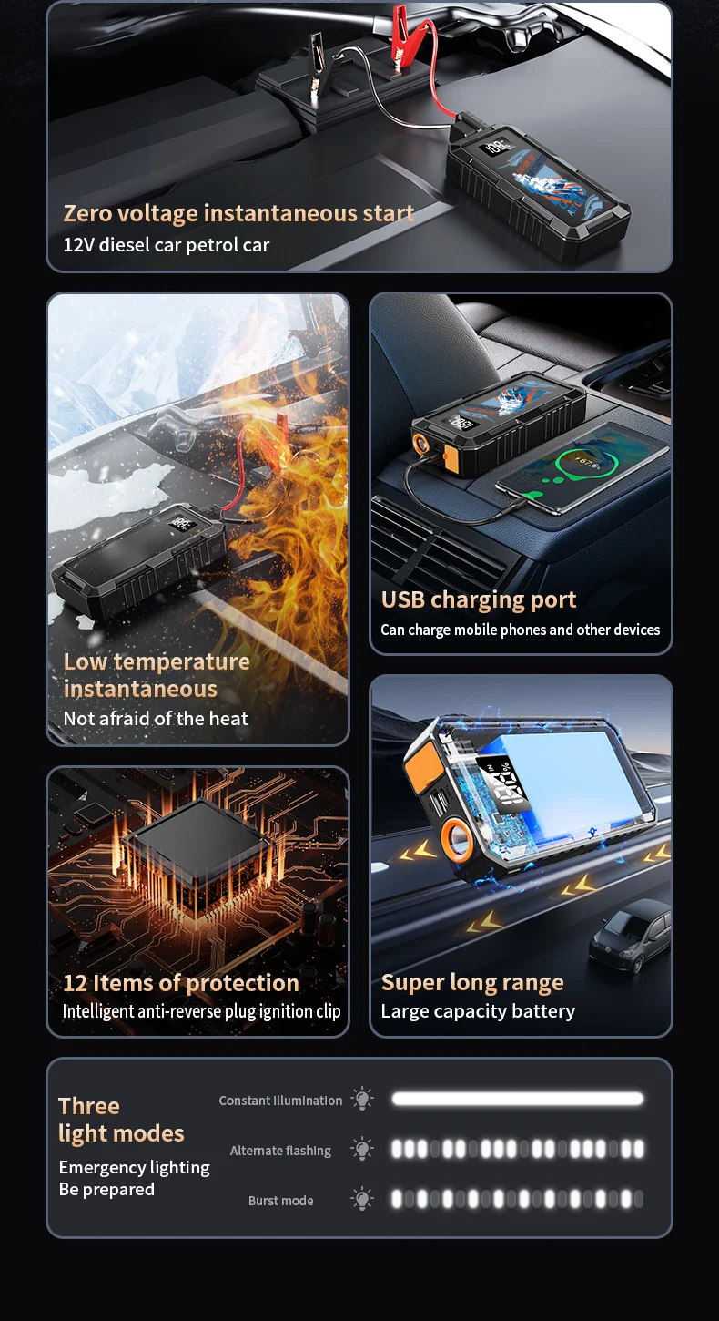 6000A Peak 12V Car …