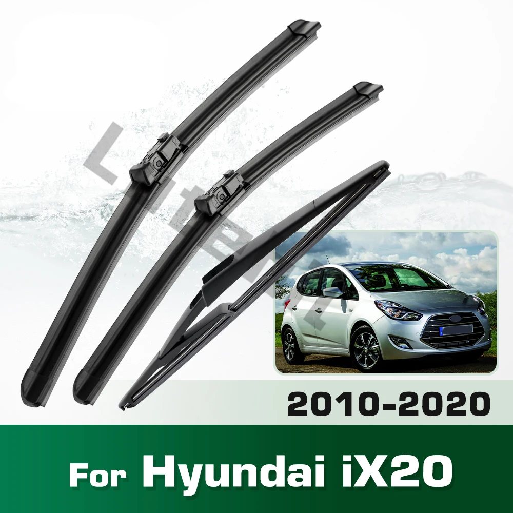 Scheibenwischer LHD Vorne und Hinten Wischerblätter Set Für Hyundai IX20 2010 - 2020 Windschutzscheibe Windschutzscheibe Fenster Regenbürsten 26 "+ 14" + 12"