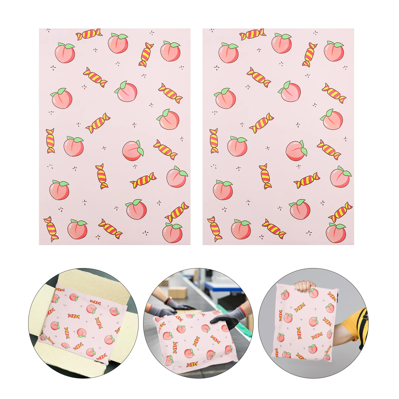 100Pcs Sturdy Poly Mailers Peach Bags Easy to Use Leakproof for Festival Gifts and Small Business Shipping