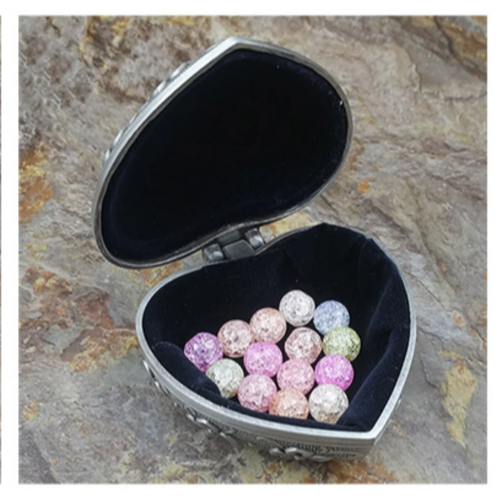 Kirsite 레트로 금속 보석 상자, 실버 홈 장식, 빈티지 꽃 조각 상자, 신제품