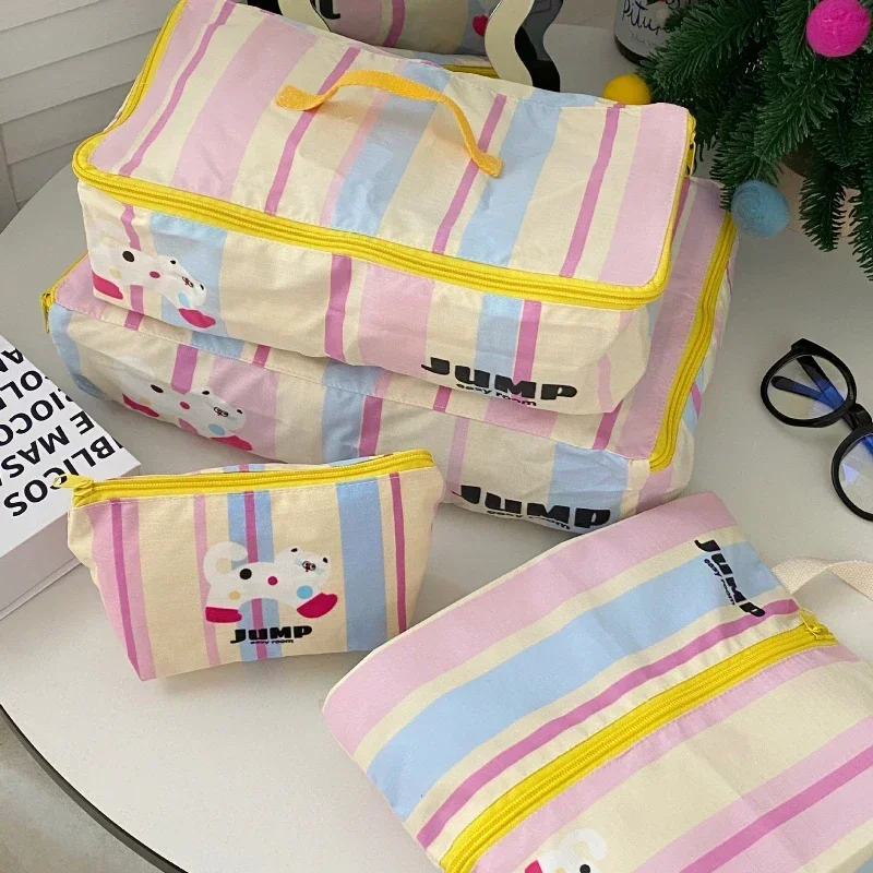 Cartoon Cat Travel Storage Bag Packing Bag Waterproof Nylon Cloth Organizer Bag Portable Makeup Bags for Women Wholesales 2025