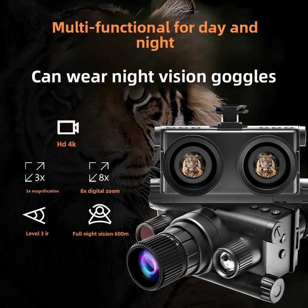 Outdoor Night Vision Equipment, High-definition Infrared Night Vision Goggles, Digital Helmet Telescope