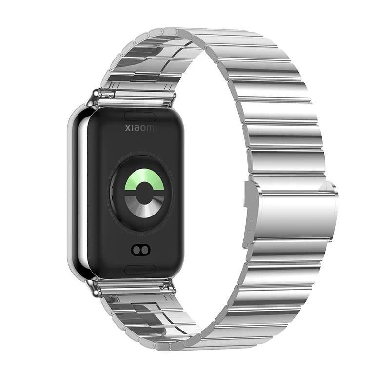 حزام لساعة Xiaomi Mi Band 9 Pro المعدنية لساعة Redmi 4 معصمه Correas لساعة mi band 8 pro من الفولاذ المقاوم للصدأ