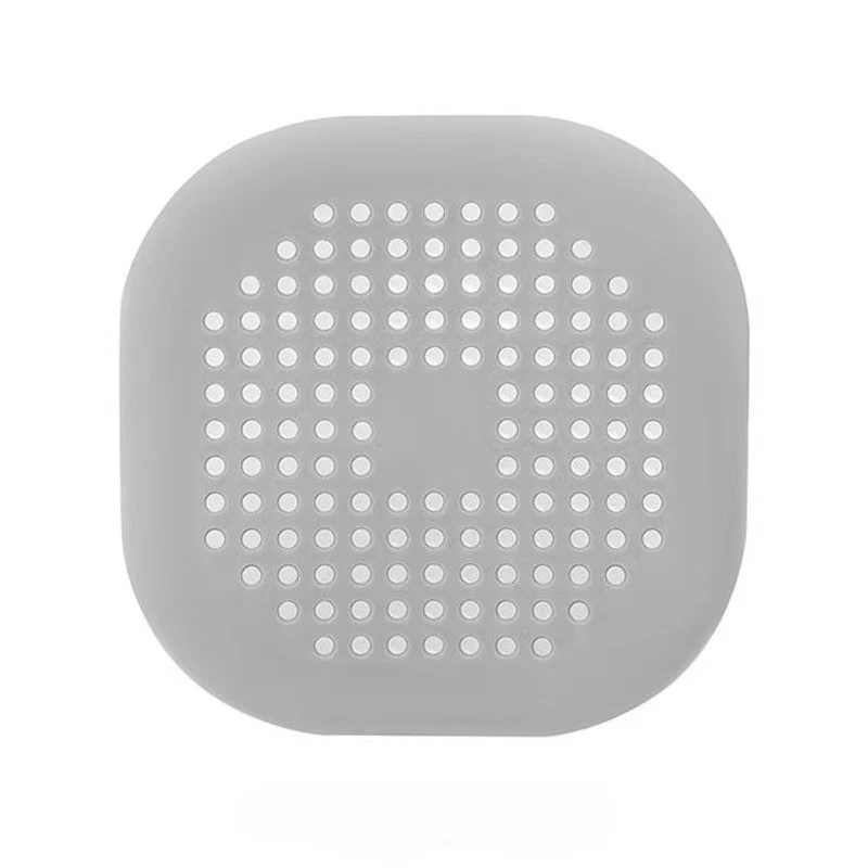 Square Silicone Floor Drain Sticker Bathroom Sewer Hair Filter Drain Cover Home Bathroom Floor Drain Mat
