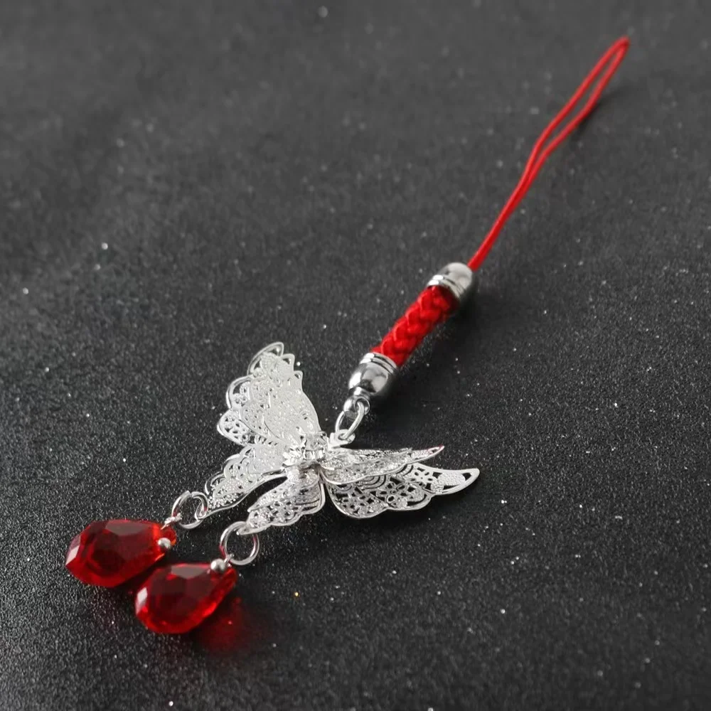 TGCF Cosplay Keychain Tian Guan Ci Fu Hua Cheng Xie Lian Butterfly Water Drop Phone Chain Hanging Rope Jewelry Fans Gifts