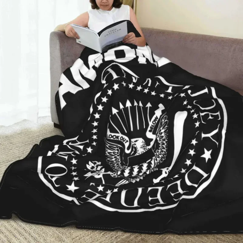 The Ramone Merch Punk Rock FGHFG Forest Hills Flannel Blanket Vintage Throw Blankets for Home Hotel Sofa