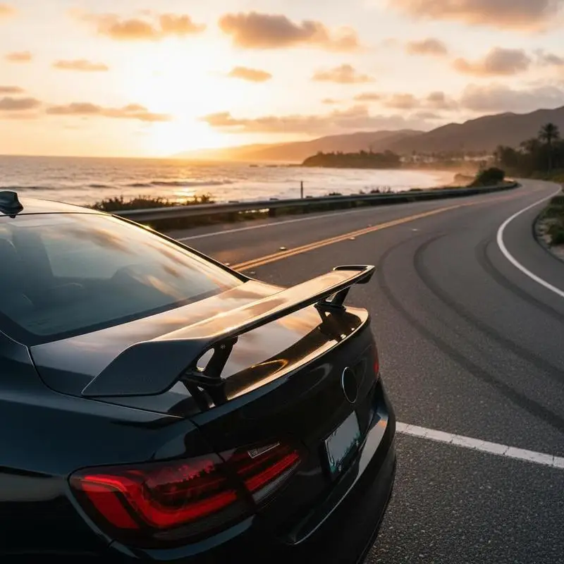 

GT Wing car spoiler, 42-inch universal spoiler, compatible with most sedans and coupes, high-strength ABS material, car rear spoiler wing, racing spoiler BGW/JDM drift glossy black