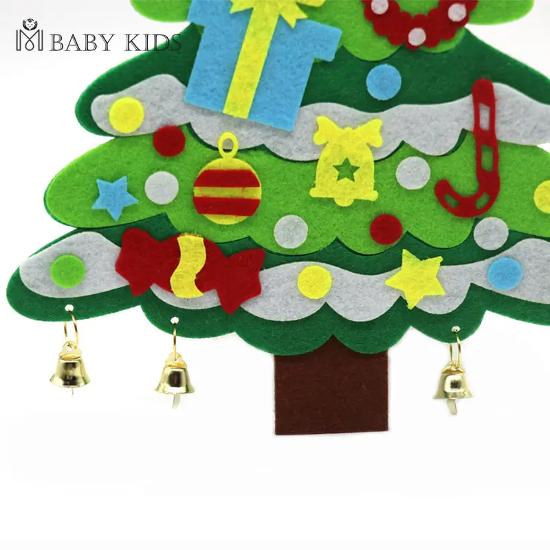 DIY Felt Christmas Tree Kids Toys For Children Kindergarten Crafts Snowman Educational Toys Decoration Best Gifts For Children