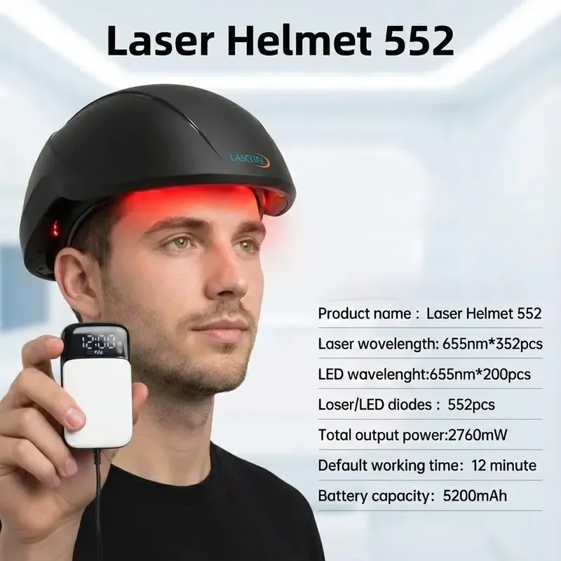 USA 510K CE 552 Diode VCSEL 655nm Hair Growth Helmet Highest Power 4 Zone for Men Women Factory Wholesale