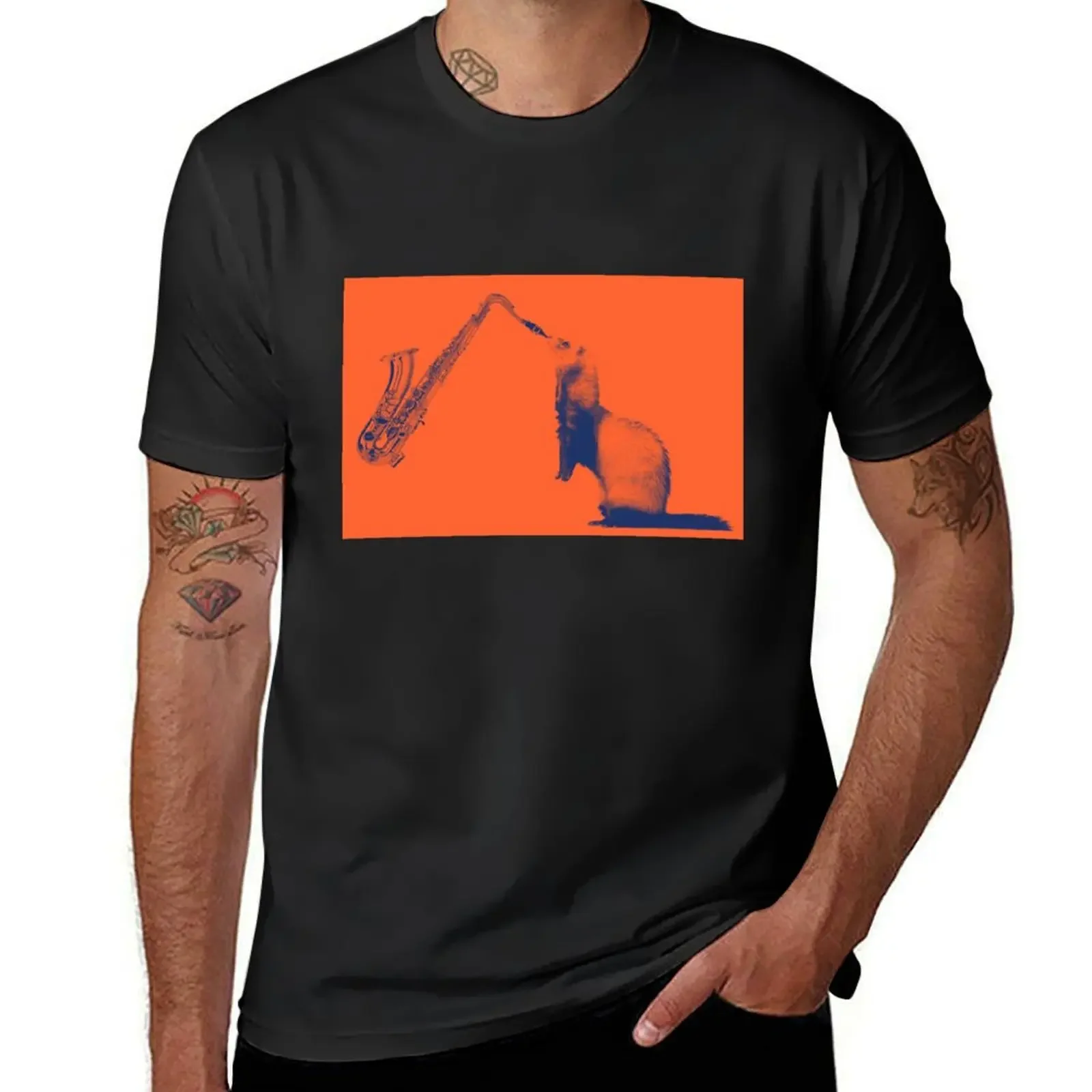 

Ferret, Saxophonist in the band T-Shirt vintage blacks baggy shirts vintage clothes t shirts men