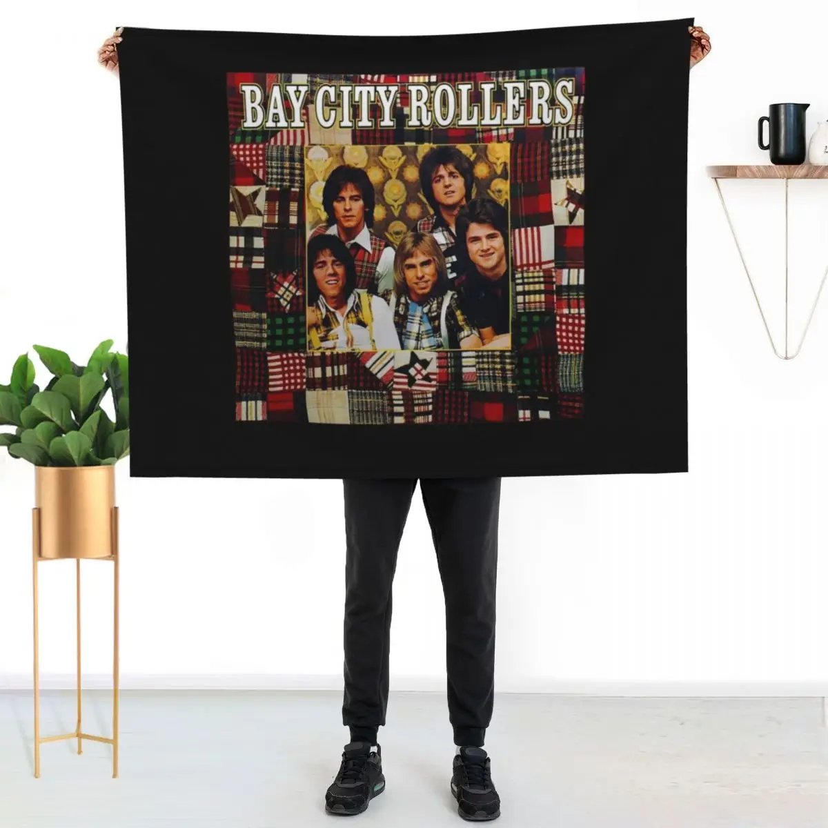 

Bay City Rollers Throw Blanket Soft Home Decor Blanket for Couch Bedroom