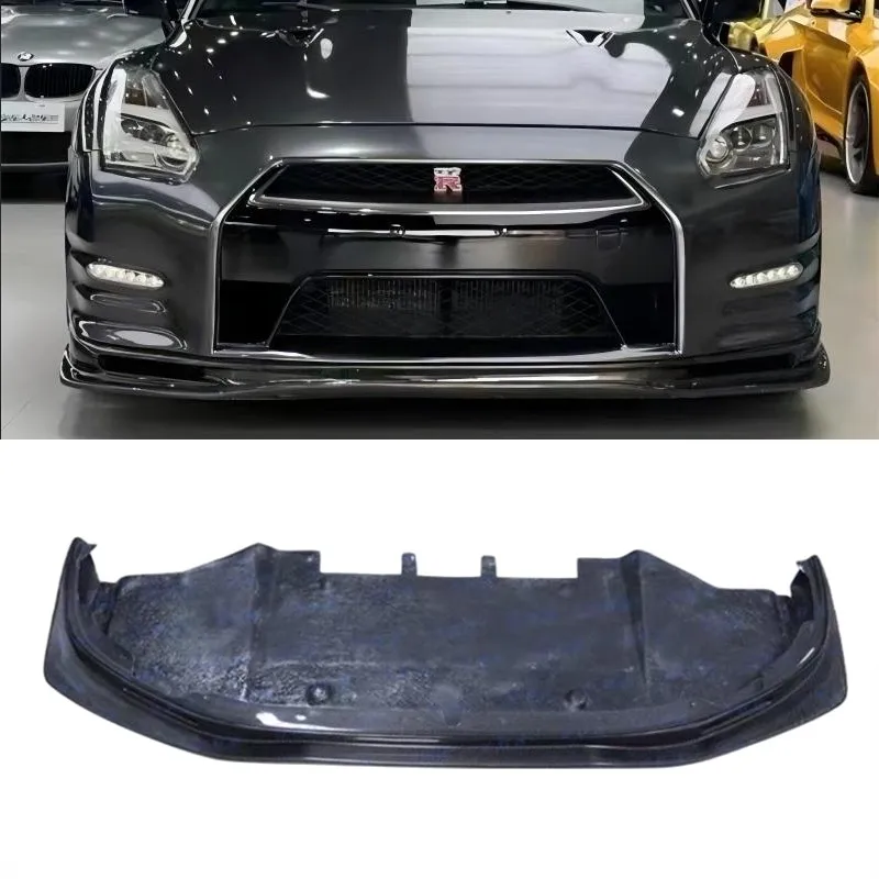 

For GTR R35 2008-2016 ReaI Carbon Fiber Front Lip Front Bumper Lower Lip Under Spoiler Splitter Body Kit