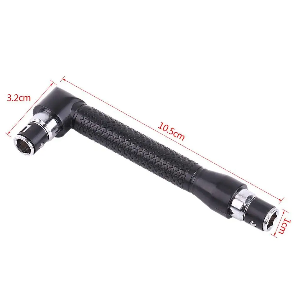 L-Shaped Double Head Screwdriver Utility Mini Socket Wrench 1/4\