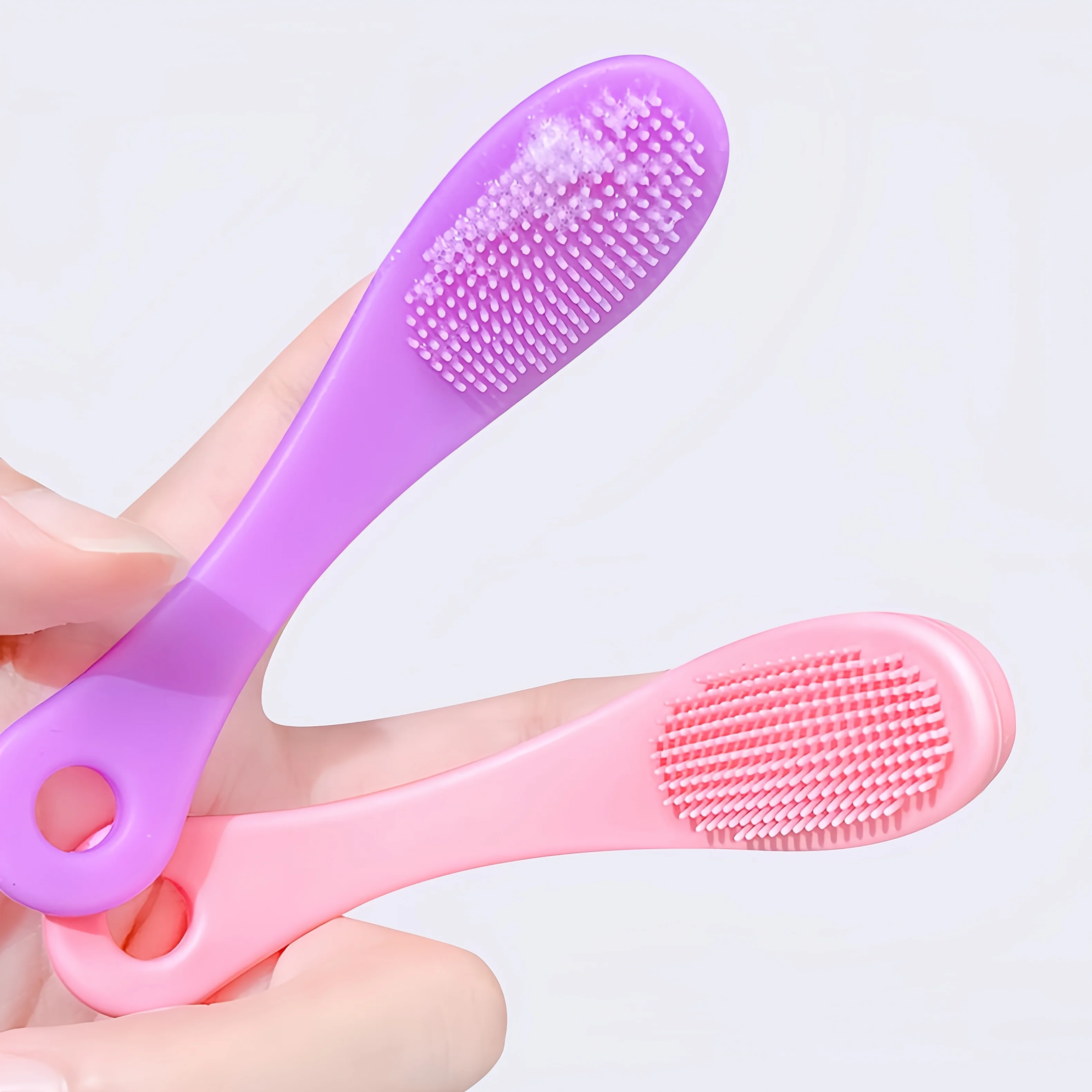 Escova de nariz de silicone limpador de poros faciais portátil cravo dupla face escovas de massagem ferramenta de limpeza de beleza facial esfoliante nasal