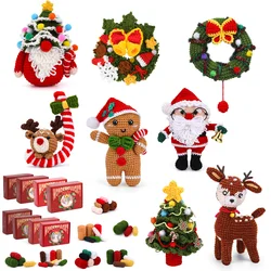 MIUSIE Christmas Crochet Starters Kit, Complete Craft Knitting Kit with Crochet Hooks Yarns Video Tutorials for DIY Gift