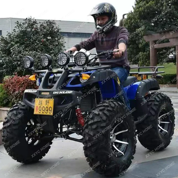 Four-Wheel Scrambling Motorcycle Size Bull ATV All Terrain Four-Wheel Drive Universal Shaft Drive Double Gasoline Electric