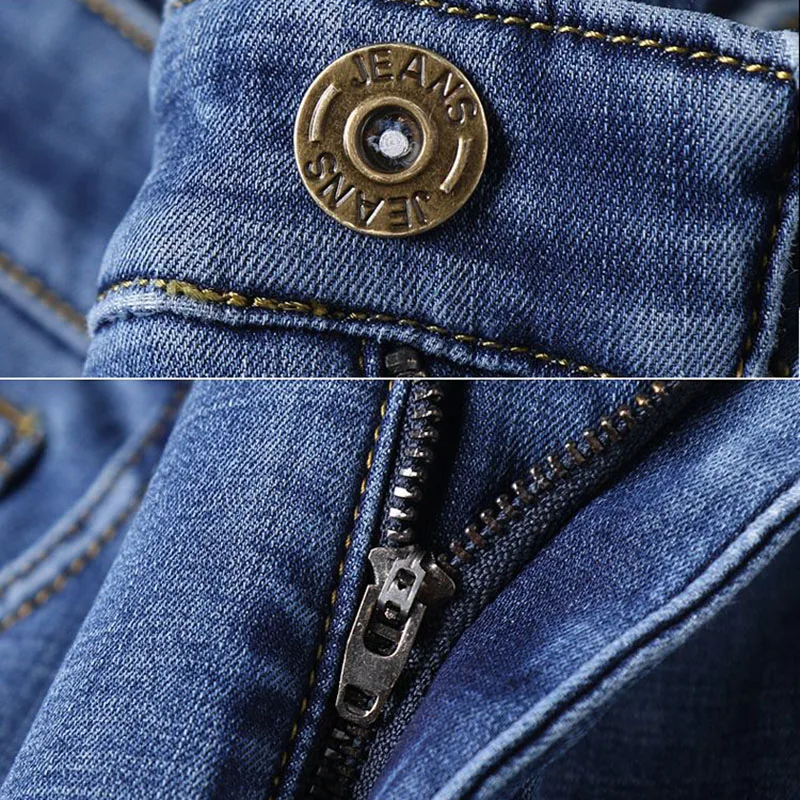 2025 New Men Fashion Winter Warm Jeans Male Snow Warm Plush Fleece Denim Pants Daily Classic Slim Fit Straight Leg Trousers