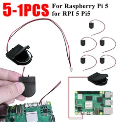 1-5PCS For Raspberry Pi 5 RTC Battery Box Real Time Clock Holder with Battery/without Battery Real-time Clock Module for RPI 5