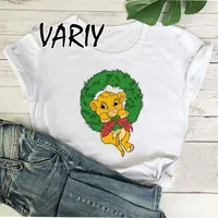 Movie Hakuna Matata Simba Women T Shirt 2024 Christmas T-shirt Casual Happy Holiday Female T Shirt New Year Tshirt Lion King Top