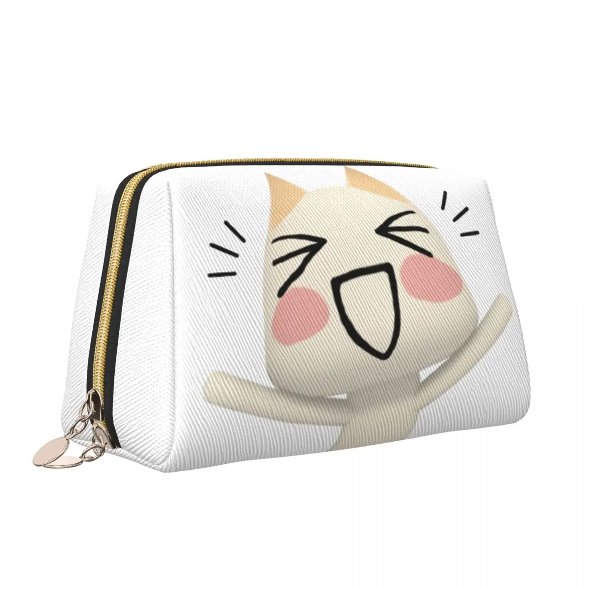 Custom Cartoon Animation Toro Inoue Cat Travel Cosmetic Bag for Women Toiletry Makeup Organizer Ladies Beauty Storage Dopp Kit