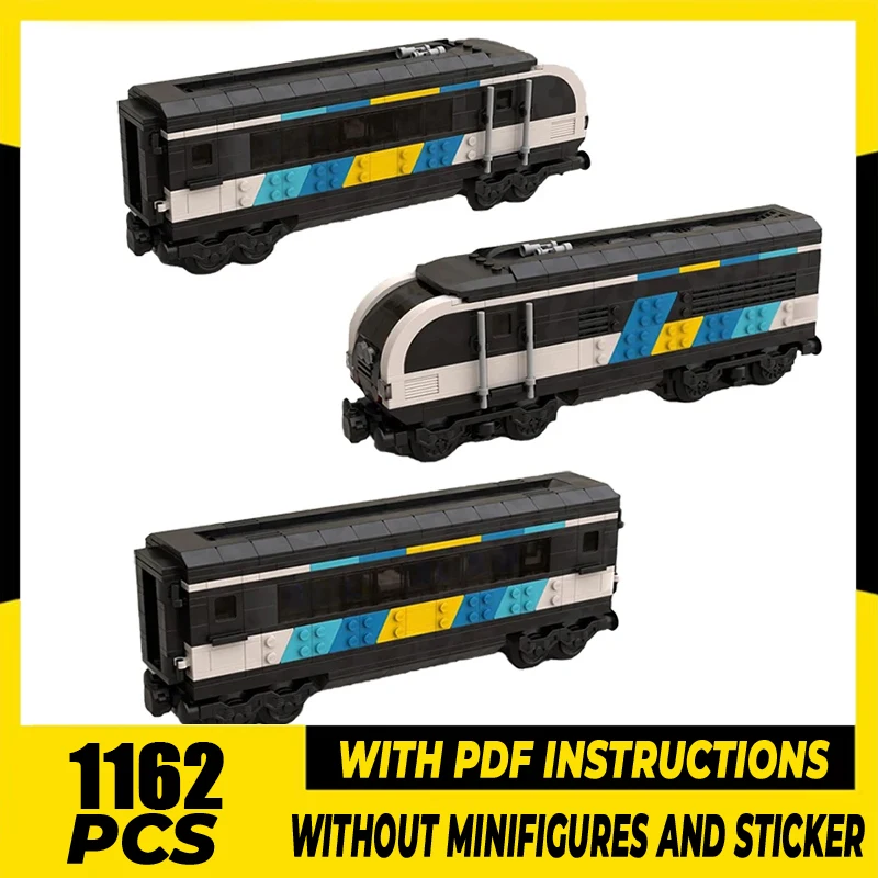 

Moc Building Blocks Brightline Passenger/Control /Locomotive Car Modele Technology Bricks DIY Assembly Train Tools Toy Gift
