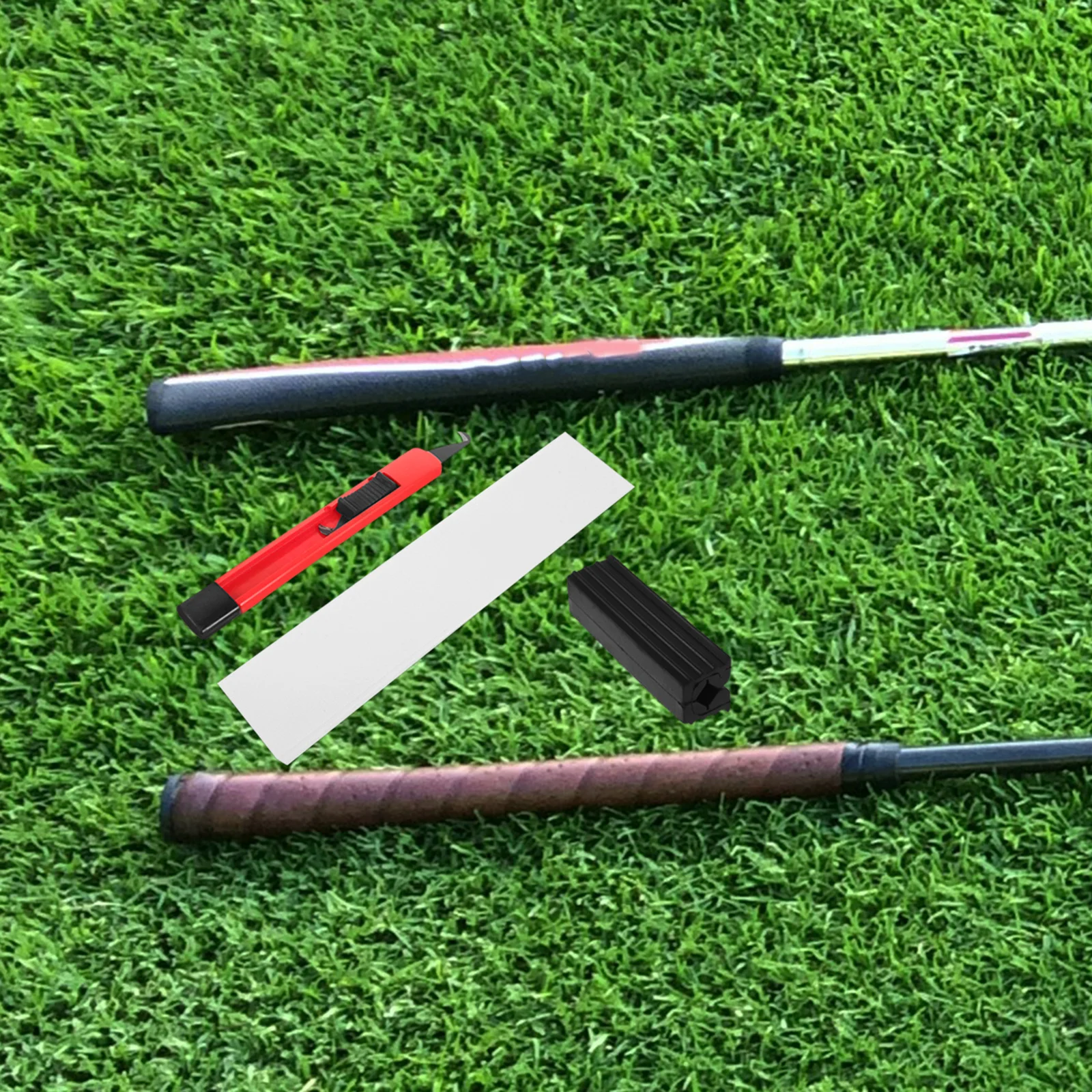 

1Set Golf Club Grip Replacement Tool Set Durable Double Sided Adhesive Clamps Easy Application Grip Tape Golf Club Regripping