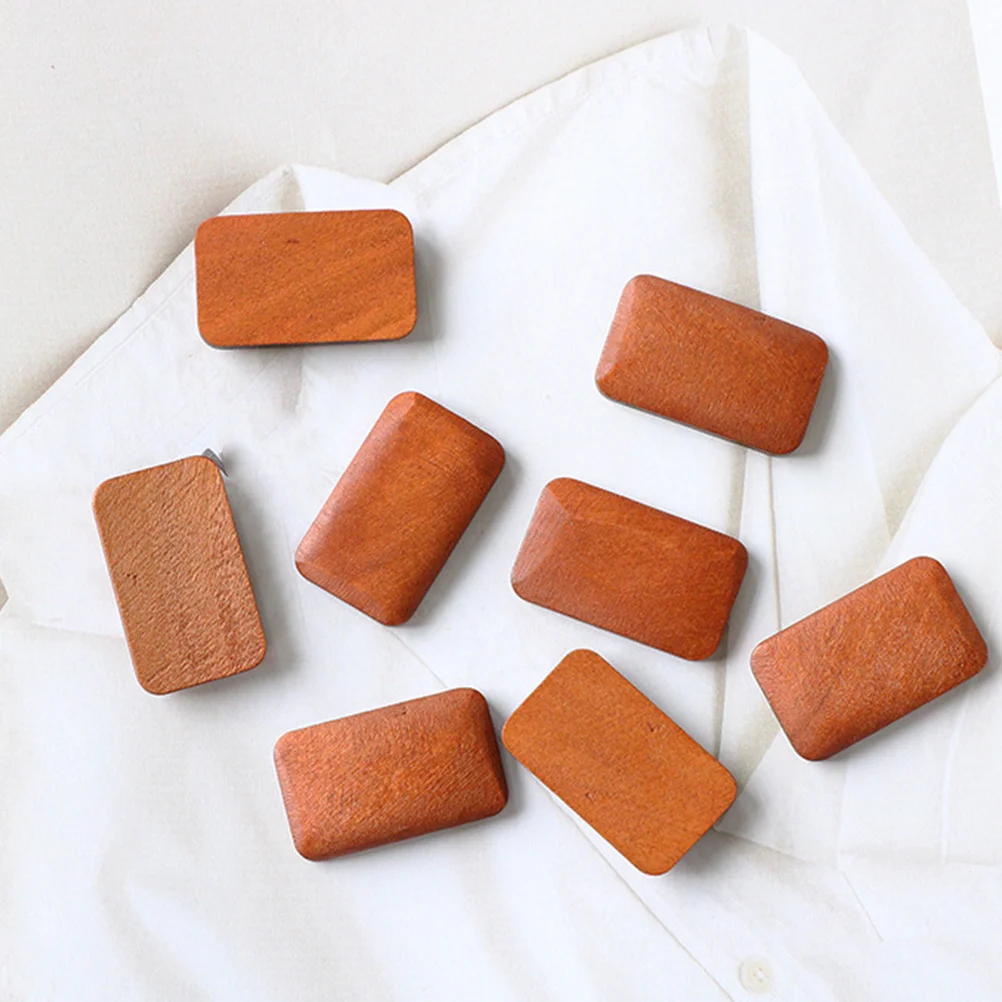 

10Pcs Wooden Handmade Wood Pieces DIY Earring Pendants Lightweight Comfortable Wear Simple Rectangle Design Colorful Fashion