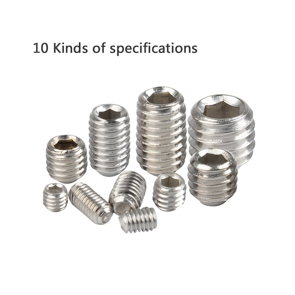 200 Rvs Inbussleutel Schroef Set Inclusief 10 Maten M3/M4/M5/M6/M8 hex Drive Cup Tip Locator Schroeven