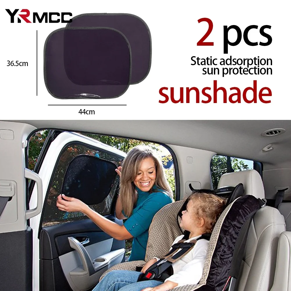 2PCS Car Sunshades Vehicle Sunshade Electrostatic Side Window Film Auto Sun Visor Protection Visors for Car Interior Accessories