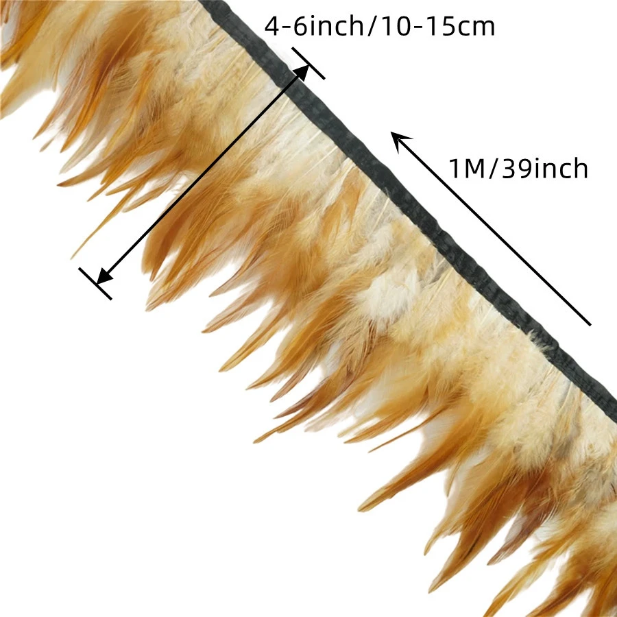 10M 8-10cm Wholesale Pheasant Feather Trim Ribbon Crafts DIY White Feather Sewing Clothing Wedding Party Decor Accessories