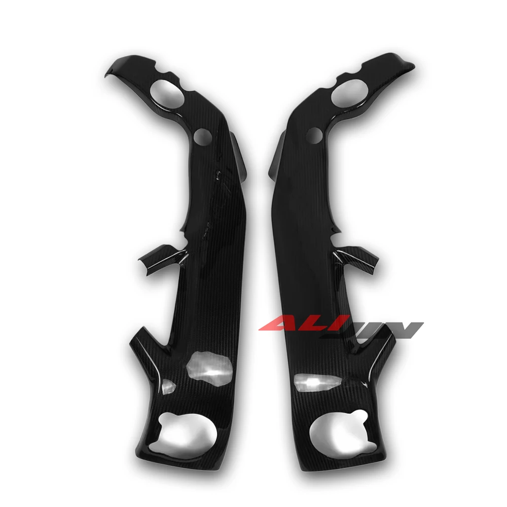 100% Real Dry Carbon Fiber Fairing Motorcycle Cover for Aprilia RSV4 RSV-4 2021-2025 Side Frame Panel Protector Cover Cowlings view 3