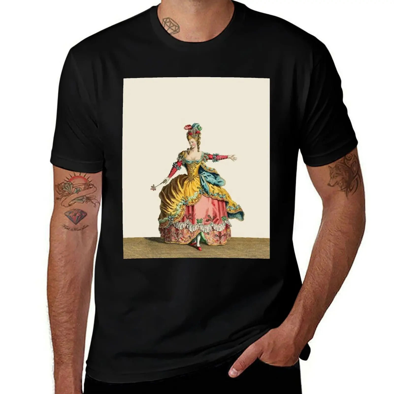 Marie Antoinette Antique Color Lithograph T-Shirt luxury t-shirt custom t shirt mens plain t shirts