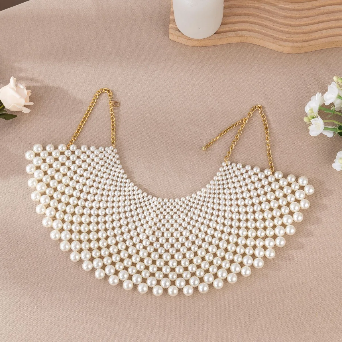 

Pearl Shoulder Necklace Dress Clothing for Women Fashion Top Adjustable Bead Body Chain Lingerie Wedding Jewelry