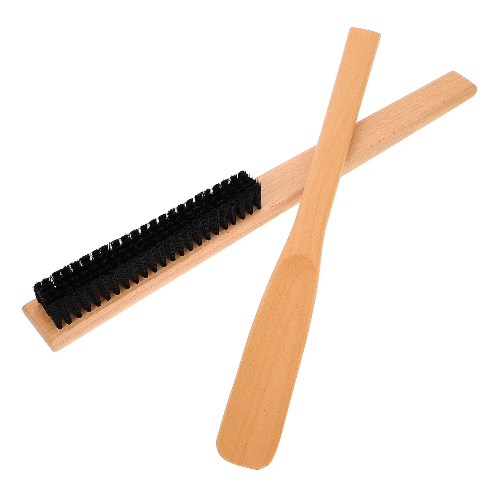 

Набор из 2 предметов: деревянная ложка для обуви и щетка для одежды с длинной ручкой, щетка для чистки шляп, щетка для одежды, щетка для удаления шерсти животных, для ухода за обувью в гостиничных номерах