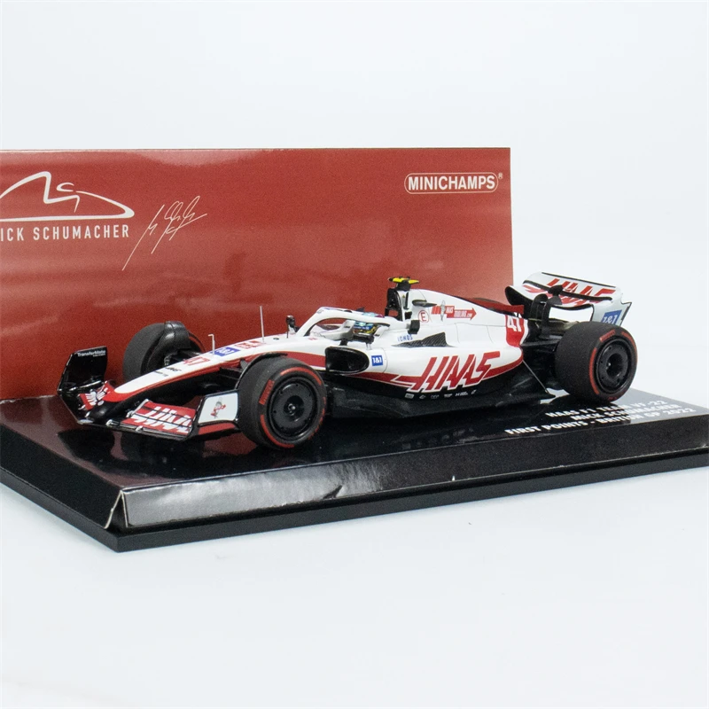 MINICHAMPS 1:43 HAAS F1 TEAM VF-22 KEVIN MAGNUSSEN / MICK SCHUMACHER FIRST POINTS BRITISH GP Resin Model Car