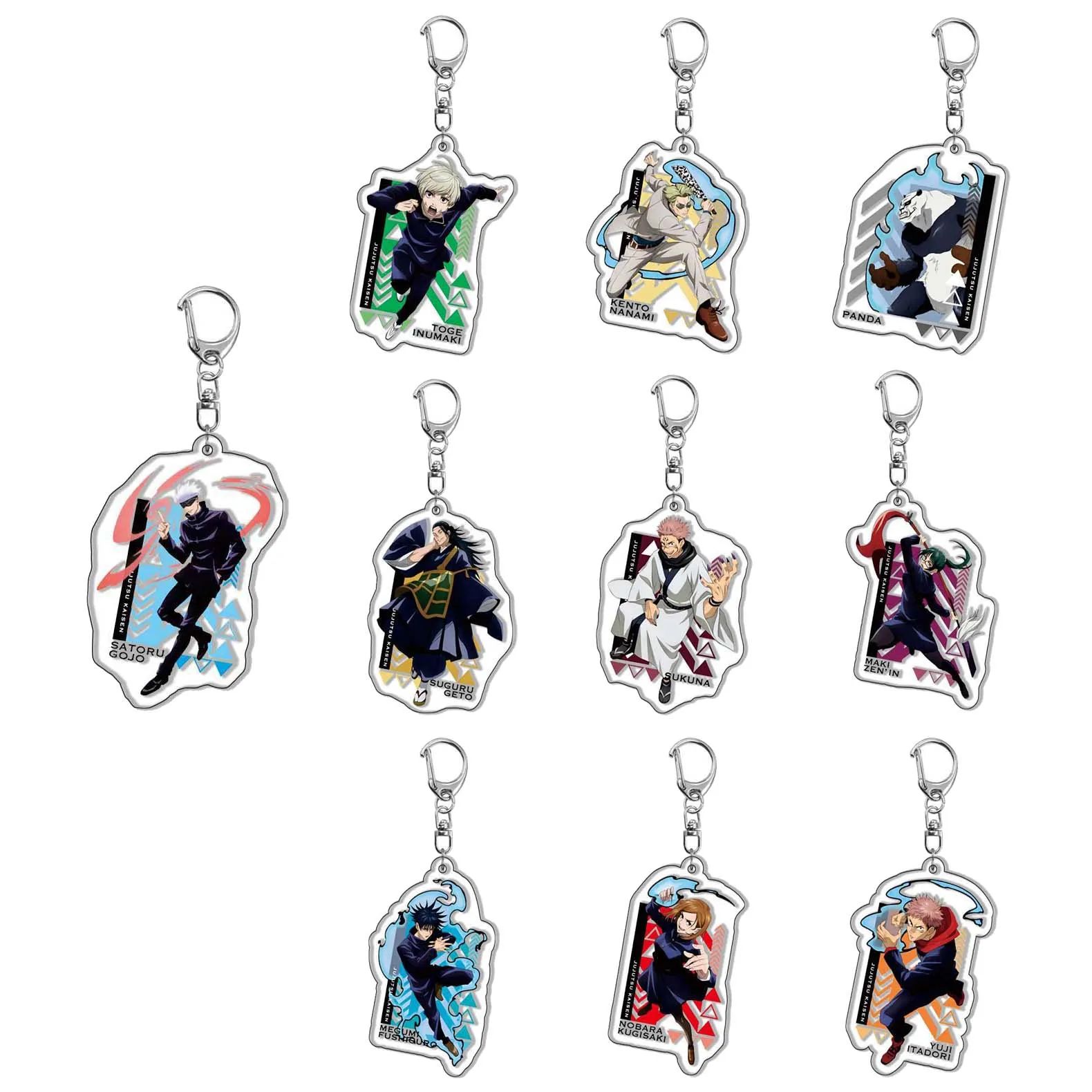 Anime Jujutsu Kaisen Cosplay Satoru Gojo  6cm Acrylic backpack keychain pendant Stands Yoji Itadori Sakuna Megumi Gift