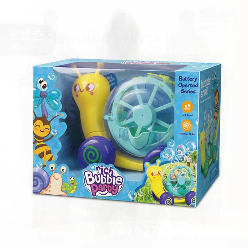 عربة الحلزون الكهربائية للأطفال، لعبة خارجية أوتوماتيكية، نشاط الوالدين والطفل، آلة نفخ الفقاعات البلاستيكية #1