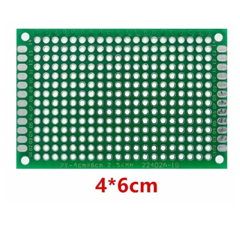 5pcs PCB Board Prototype Board Green 2x8/3x7/4x6/5x7/7x9/8x12/9x15cm Double Sided Circuit Boards For DIY Soldering Project