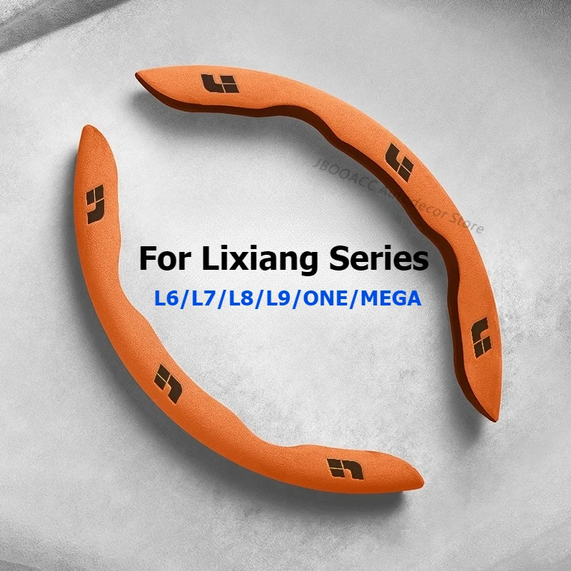 

2Pcs/3Pcs For Lixiang Li Auto L6/L7/L8/L9/ONE Non-Slip Car Steering Wheel Cover Suede Leather Steering Wheel Cover Auto Interior