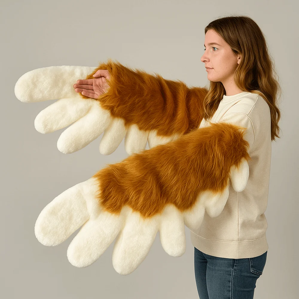 Giochi di ruolo Costume cosplay Ali Spettacolo teatrale Accessori per feste Ragazza Peluche Ali di animali Ali di vestizione pelose Regali per costumi