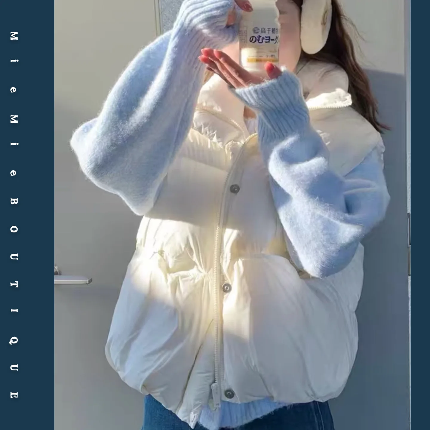 

Soft round Ne Long Sve Knitted Sweater Overhead Sle Fce Crt Loose Fit Sweet Sle Women's Online Exclusive