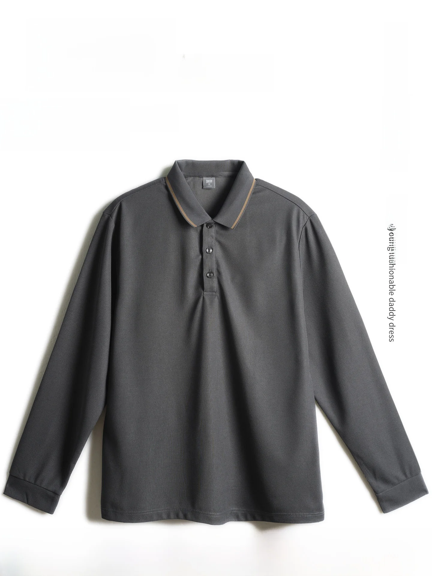 

Свободная длинная футболка для мужчин среднего возраста, осенняя мода, узор «волна», повседневная, дышащая, из полиэстера